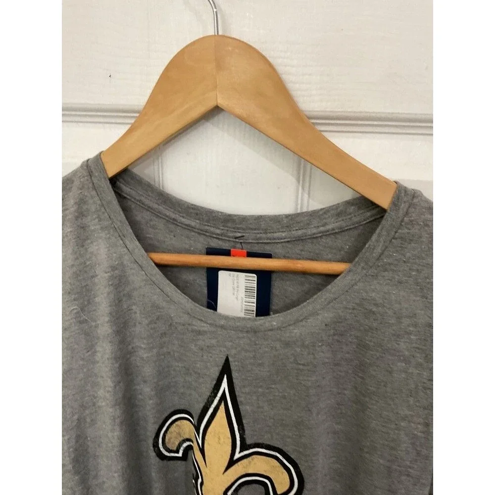 Fanatics New Orleans Saints Gray T-Shirt with Fleur-de-lis Logo